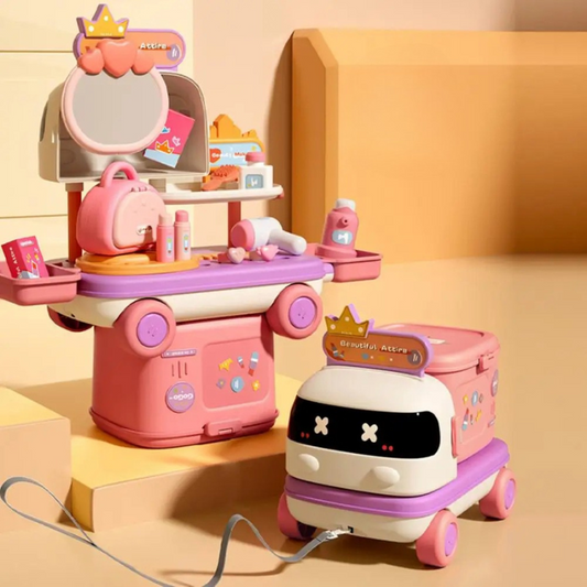 2-in-1 Lernspielset – Küche, Arzt & Makeup Spaß Schmink-Set