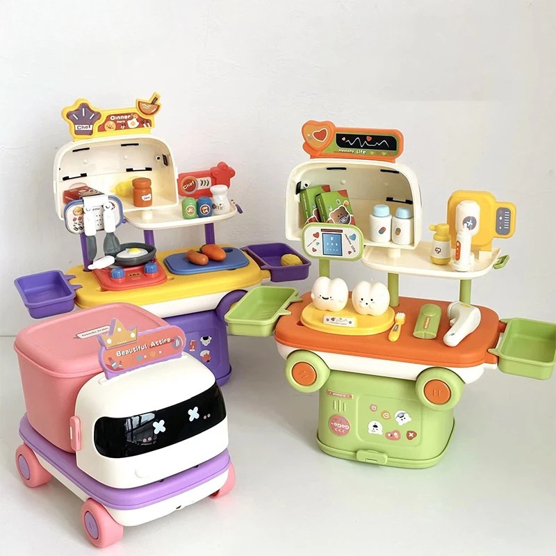 2-in-1 Lernspielset – Küche, Arzt & Makeup Spaß