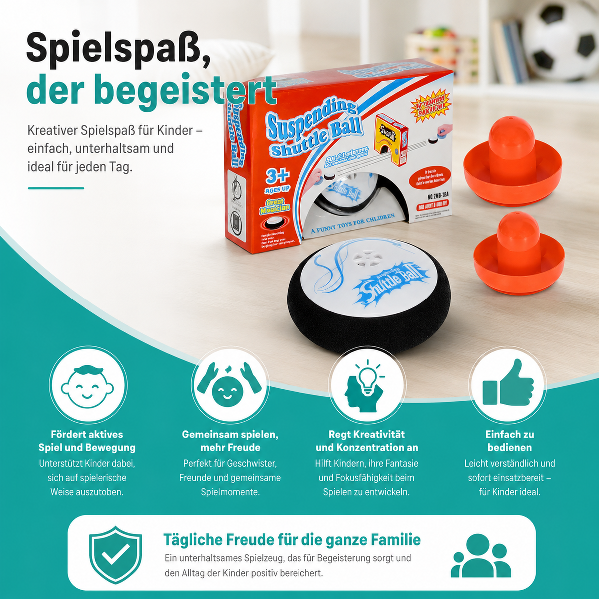 Luft Eishockey Tischspiel für Kinder – Tragbarer Spielspaß überall