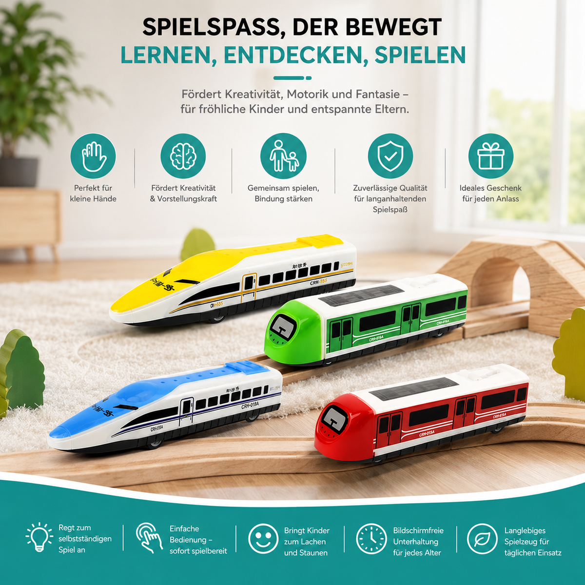 Interaktiver Pull-Back Metro Zug – Lernen & Spielspaß vereint