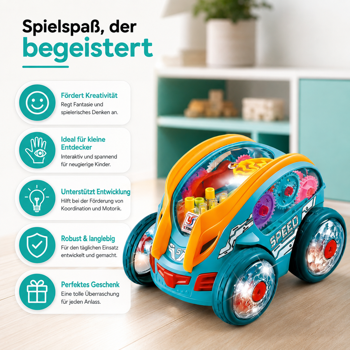 LED Stunt LKW für Kinder – Fährt, leuchtet & tanzt!