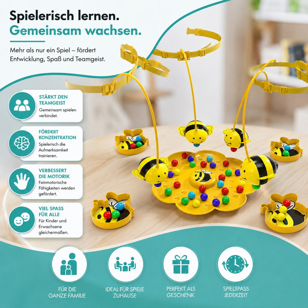 Bienen Stirnband Herausforderung– Cleveres Spiel für Kinder und Familie