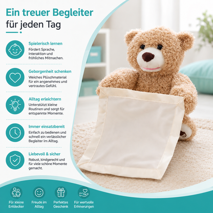 Interaktiver Teddybär für Babys mit Sprachfunktion und Spielspaß