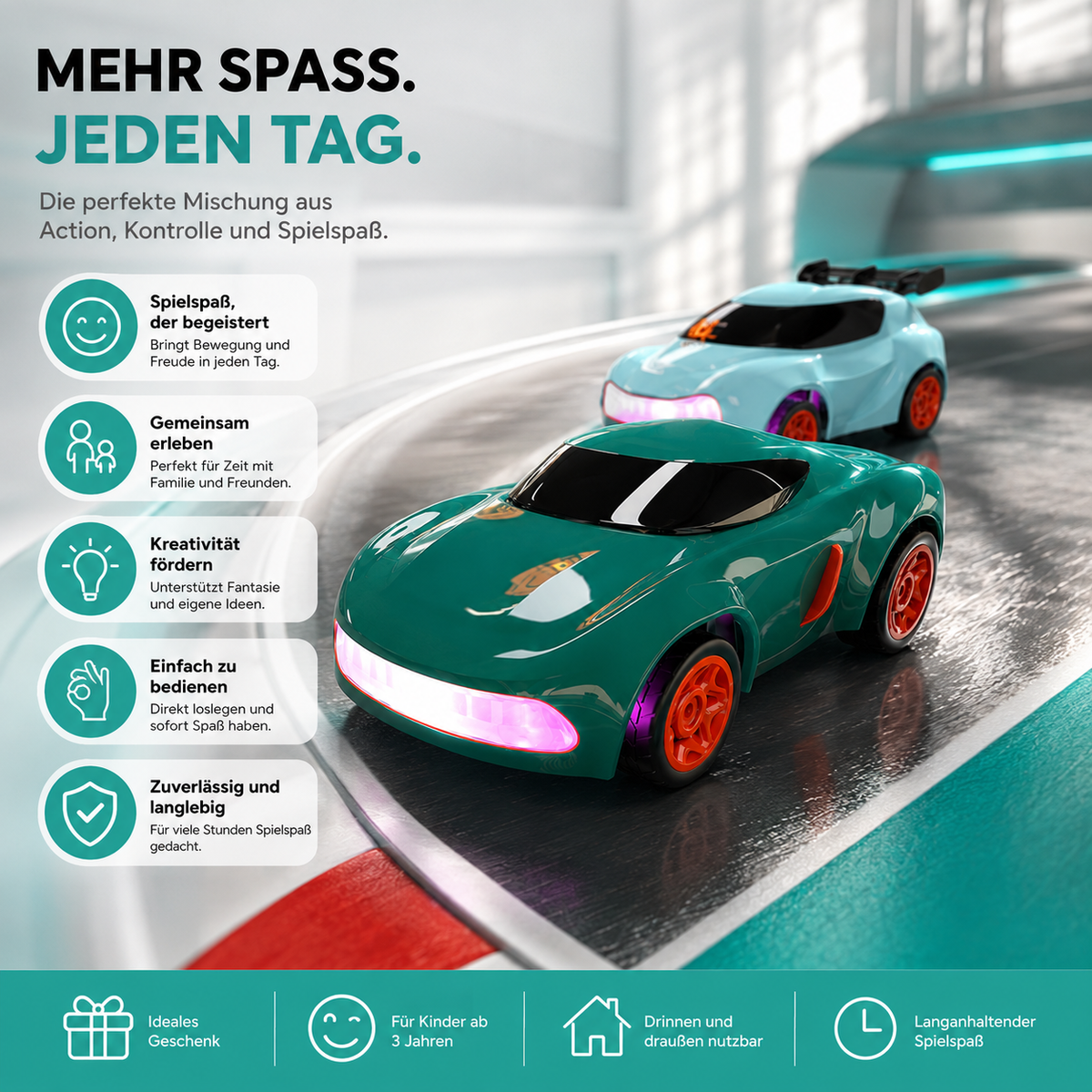 Mini Drift Rennfahrzeug – 4WD mit Licht & Aktion