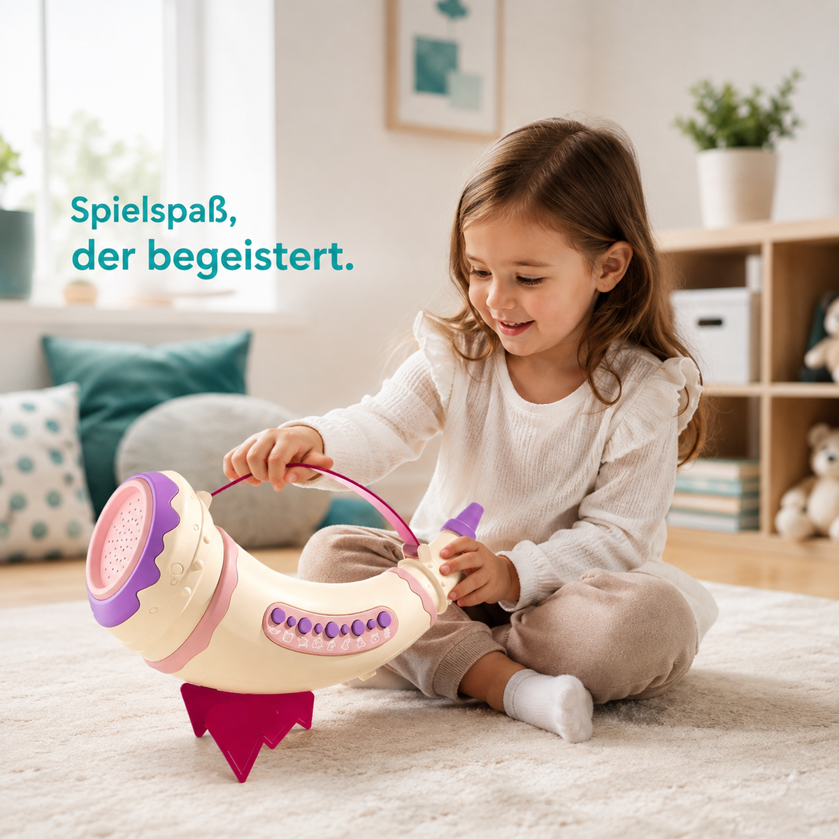 Intelligentes Blas-Spielzeug – Lernen, Atmen & Lachen!