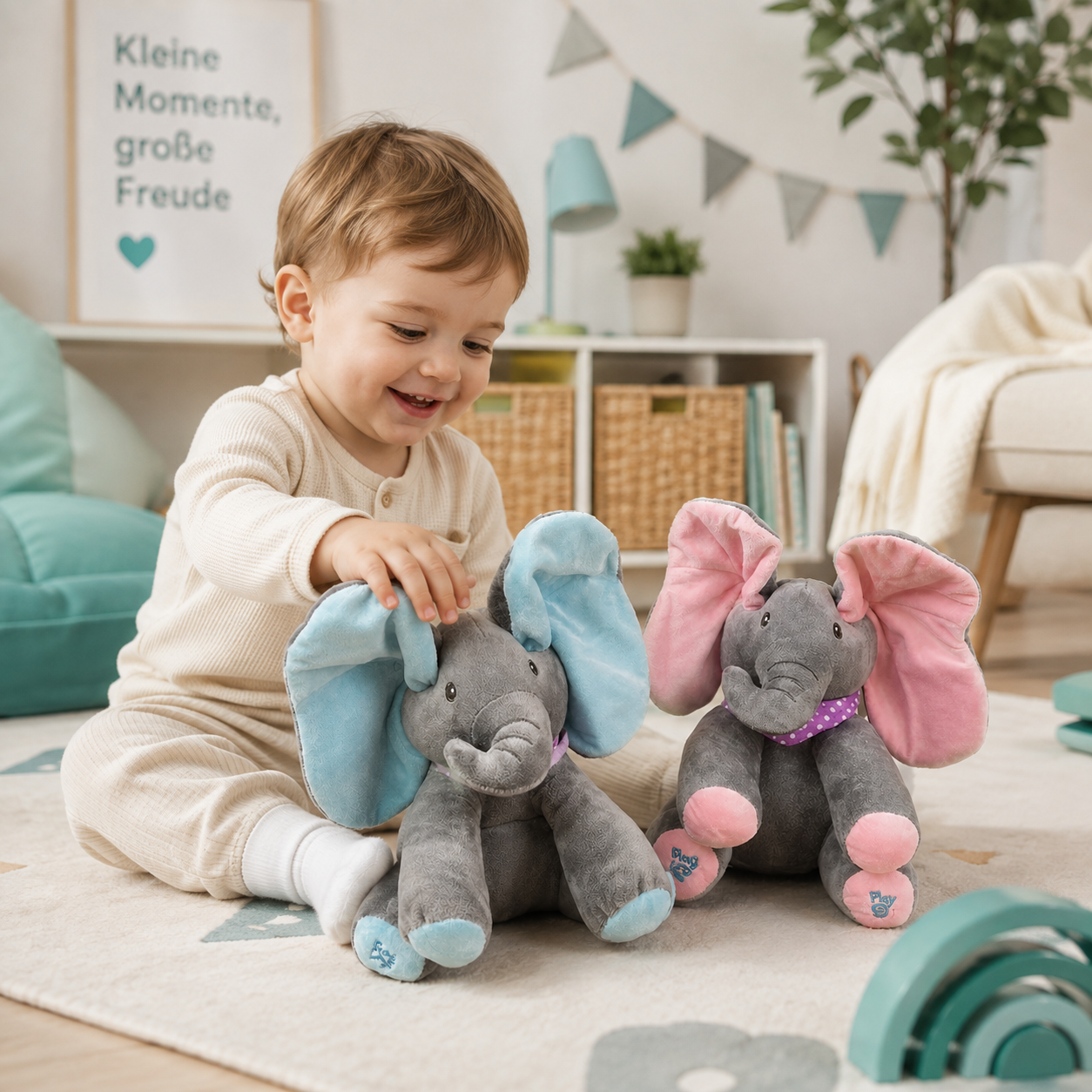 Versteckspiel Elefant Singt, Bewegt Ohren & Bringt Babys zum Lachen!