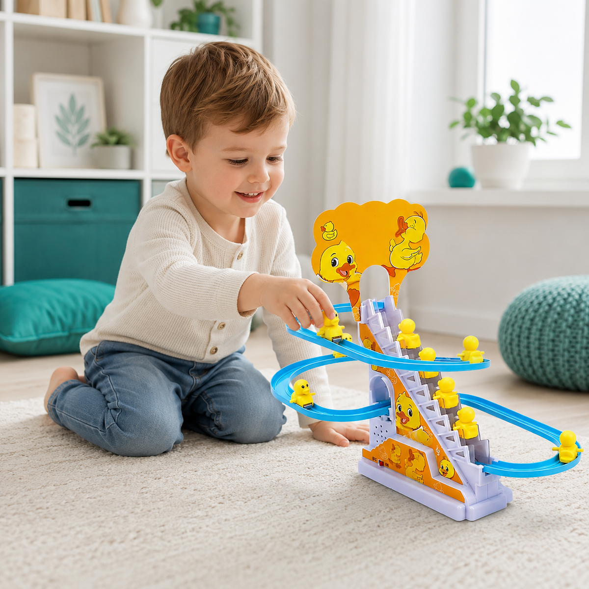 Elektrisches Enten und Dinosaurier Laufspielzeug mit Musik