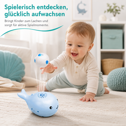 Elektrisches Wal Wasserspielzeug mit schwimmendem Ball für Kinder