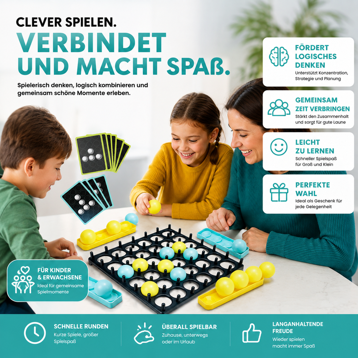 Smartes-Familienspiel – Spaß, Lernen & Lachen für alle!