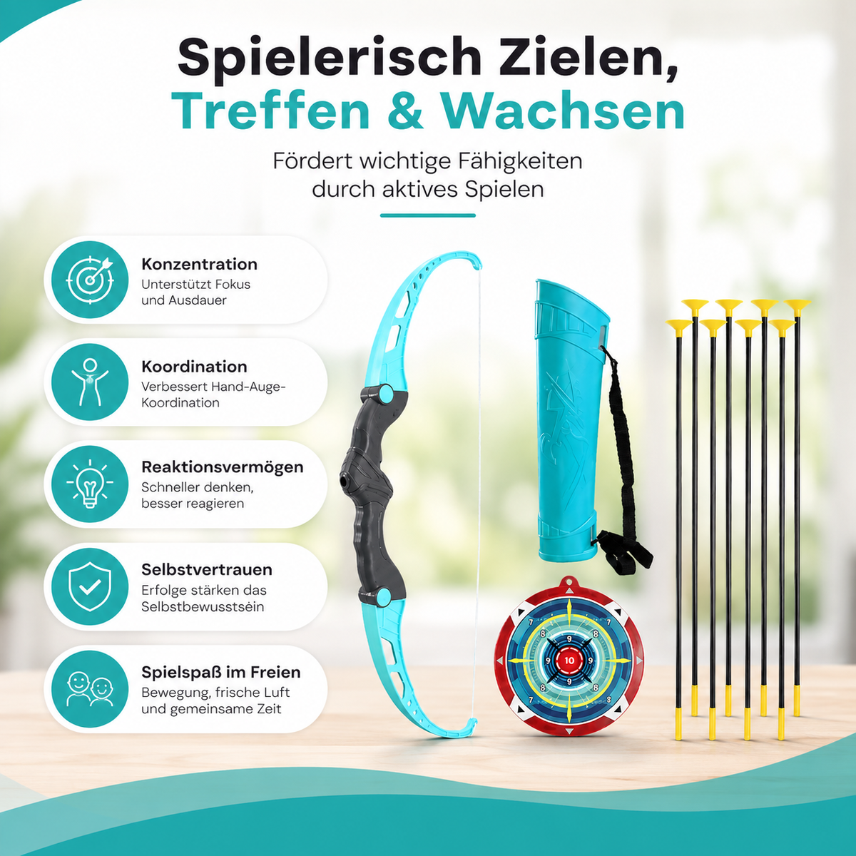 Kinder Pfeil & Bogen Satz – Spiel, Fokus & Spaß draußen