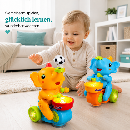 Gehendes Elefanten Musikspielzeug für Babys – mit Licht & klang