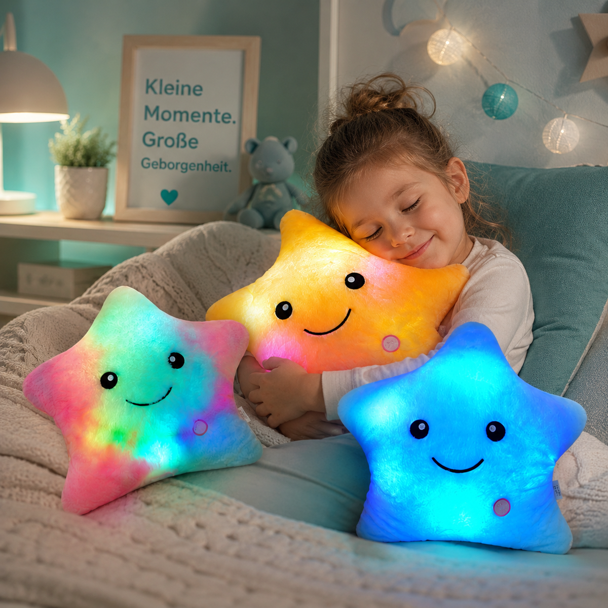 Leuchtender Stern Plüsch – Kuscheltier & LED Nachtlicht