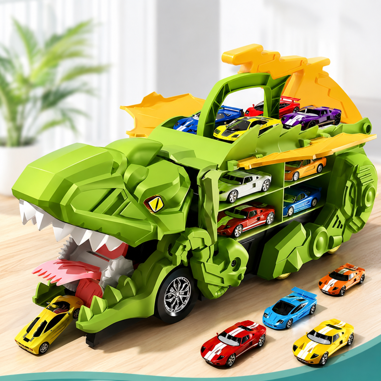 T-Rex Truck mit Dinosaurier Rennbahn Spielzeug