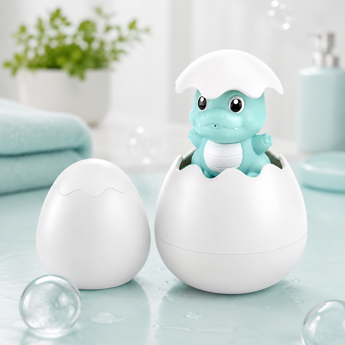 Sprü – Wasserspaß & Lernspaß für Babys Cyan Dinosaurier