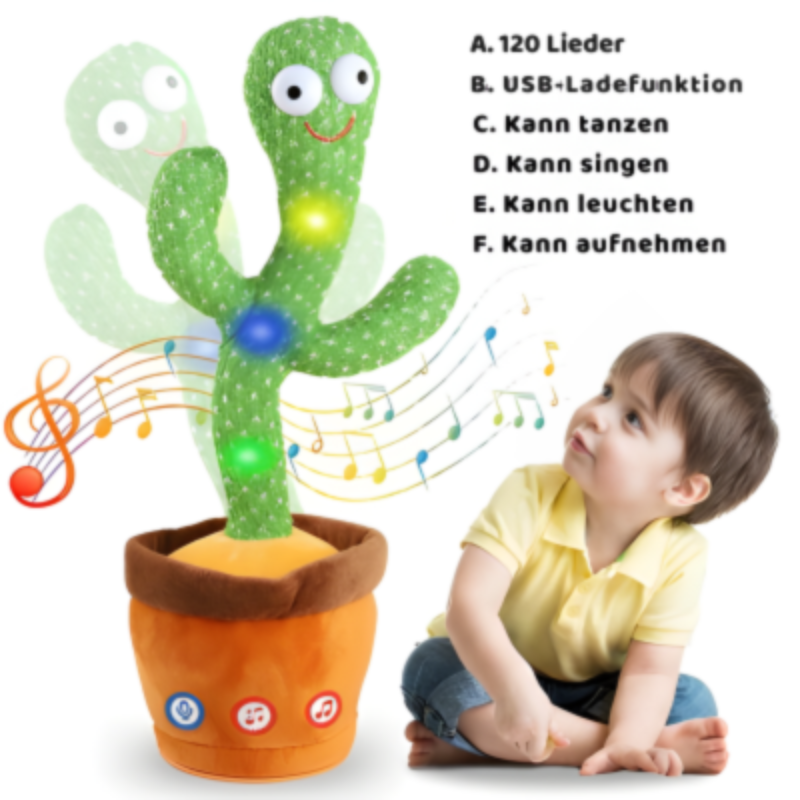Tanzender Kaktus Spielzeug mit Musik und Stimme