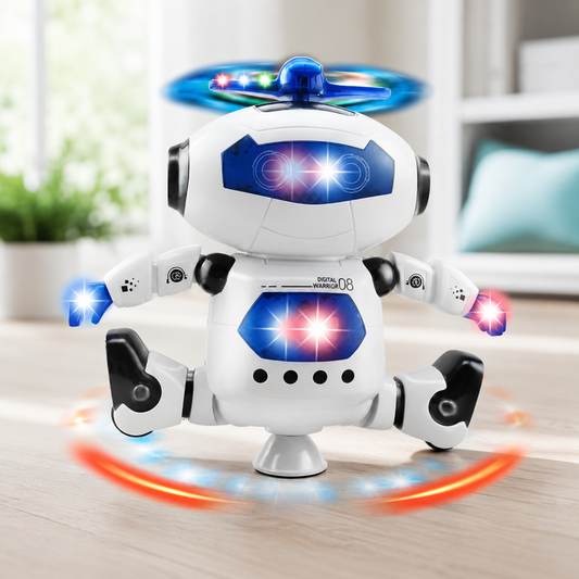 Raum Tänzerin Roboter – Tanzender Spielspaß mit Licht & Musik Weiß