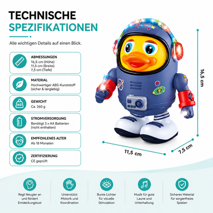 Musikalischer Weltraum-Entdecker – Tanzender Ente-Roboter für Kinder