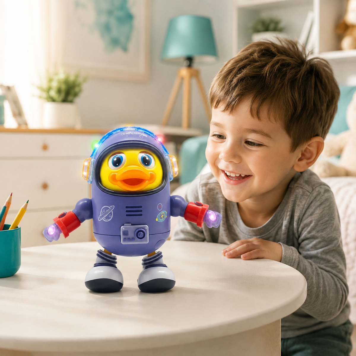 Musikalischer Weltraum-Entdecker – Tanzender Ente-Roboter für Kinder
