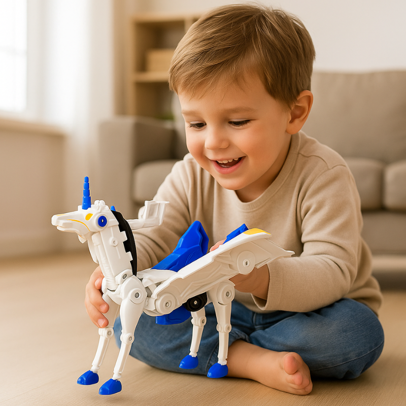 Pegasus Einhorn Spielzeugauto mit Figuren