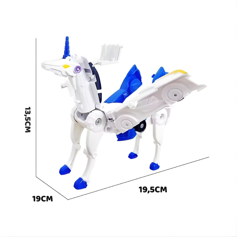 Pegasus Einhorn Spielzeugauto mit Figuren