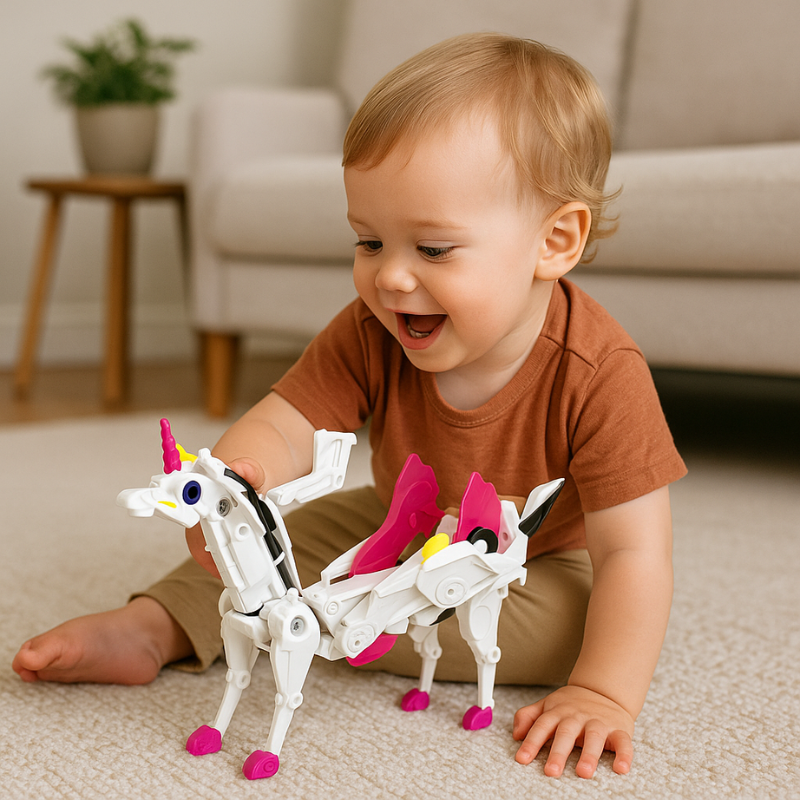 Pegasus Einhorn Spielzeugauto mit Figuren