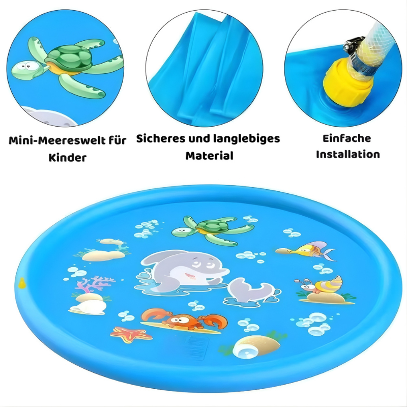 Kinder Planschmatte mit Wasser-Sprühfunktion