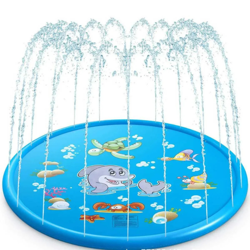 Kinder Planschmatte mit Wasser-Sprühfunktion 100cm