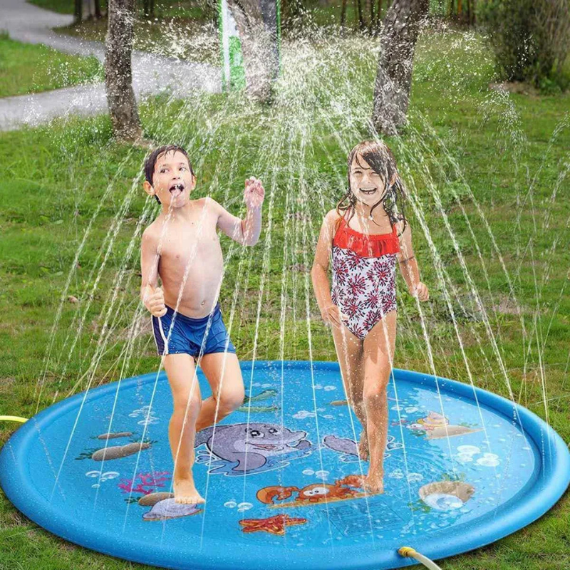 Kinder Planschmatte mit Wasser-Sprühfunktion