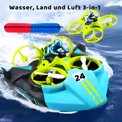 3-in-1 RC Fahrzeug Drohne Auto Boot