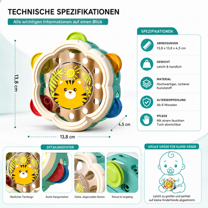 Montessori Musik Trommel für Babys – Lernen mit Spaß & Rhythmus