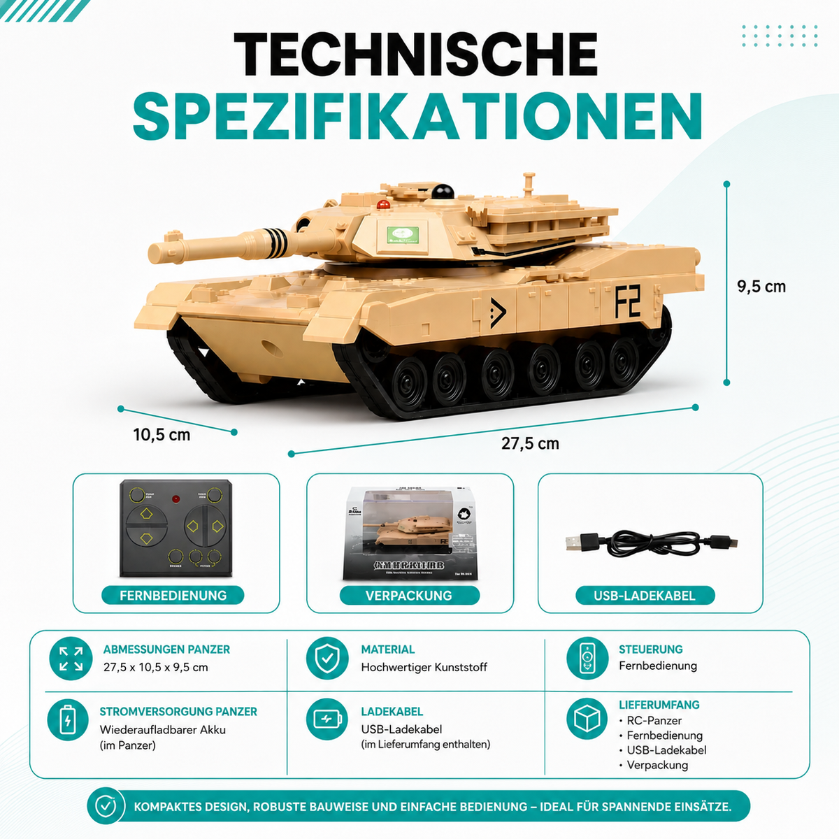 Mini RC SchlachtTank – Realistischer Aktion-Spaß mit sicherem Infrarot-Duell