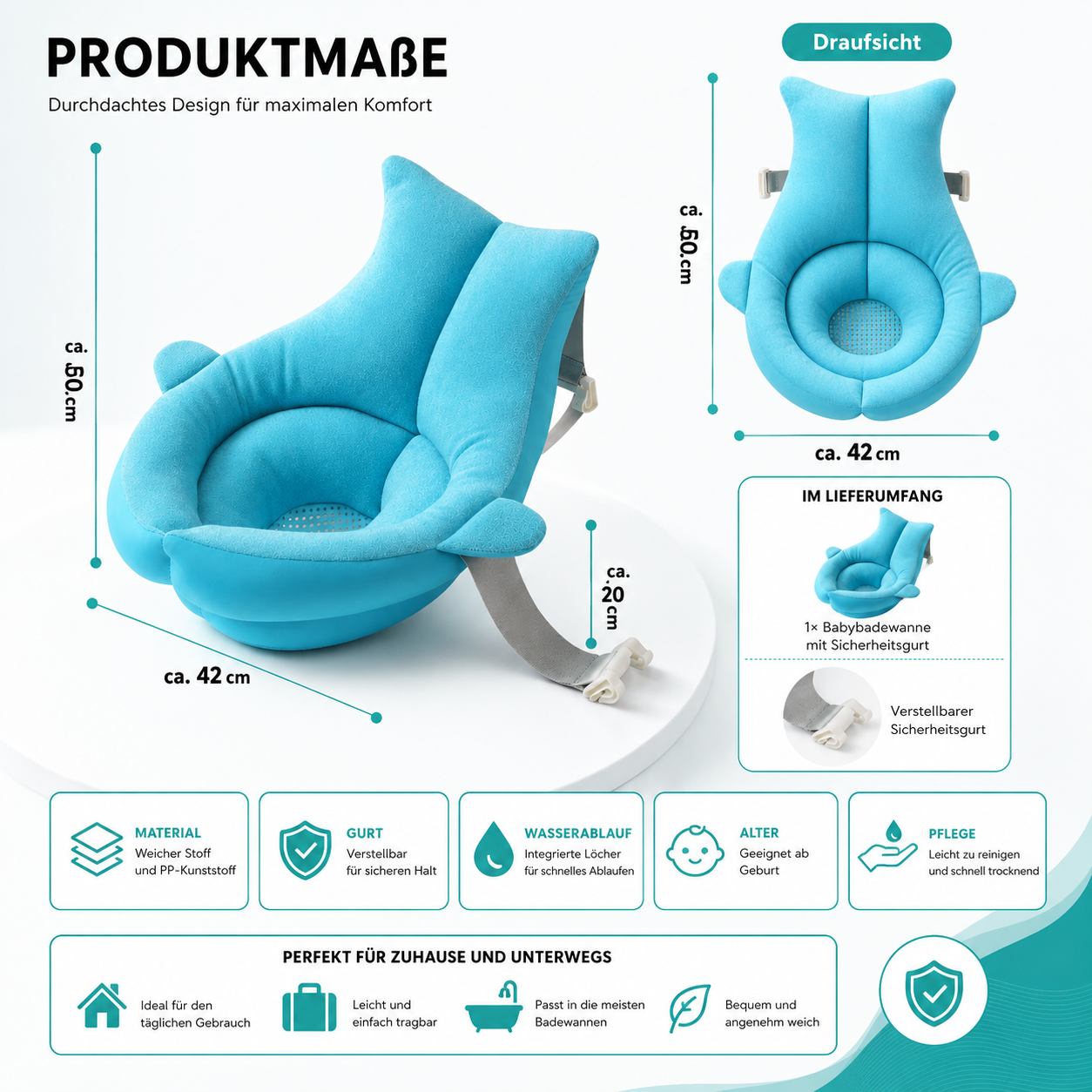 Blühende Babybadewanne – Komfort trifft Sicherheit