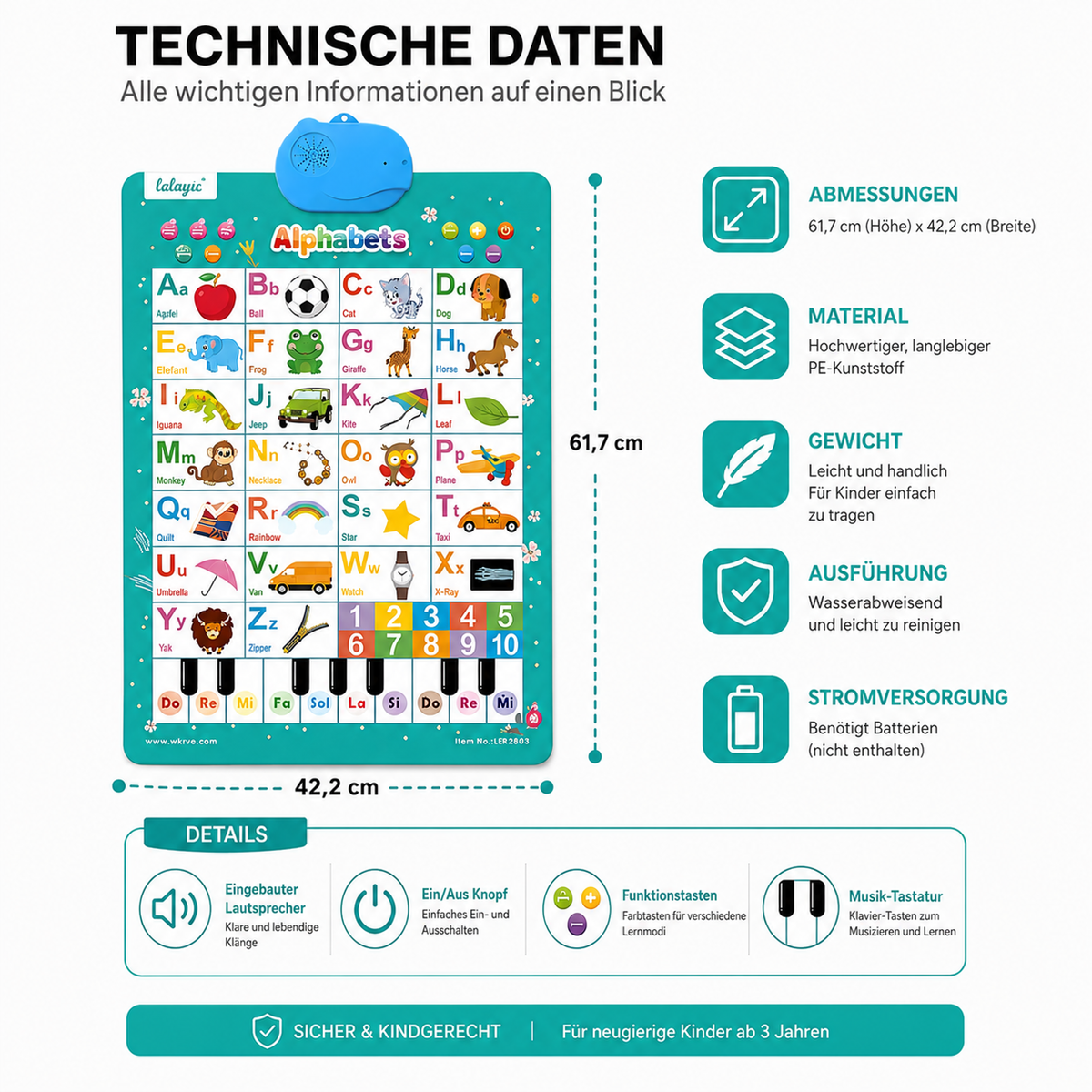 Audio Lernposter mit Musik – Spielerisch Lernen für Kinder