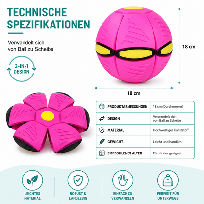 2-in-1 UFO Frisbee und Ball – Das perfekte Wurfspielzeug für Draußen