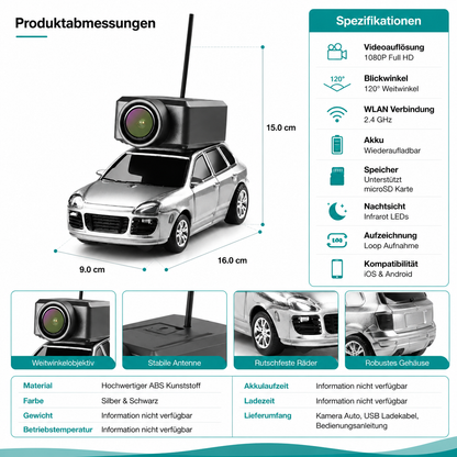 Mini RC Rennwagen mit Kamera – FPV Fahrspaß pro App erleben