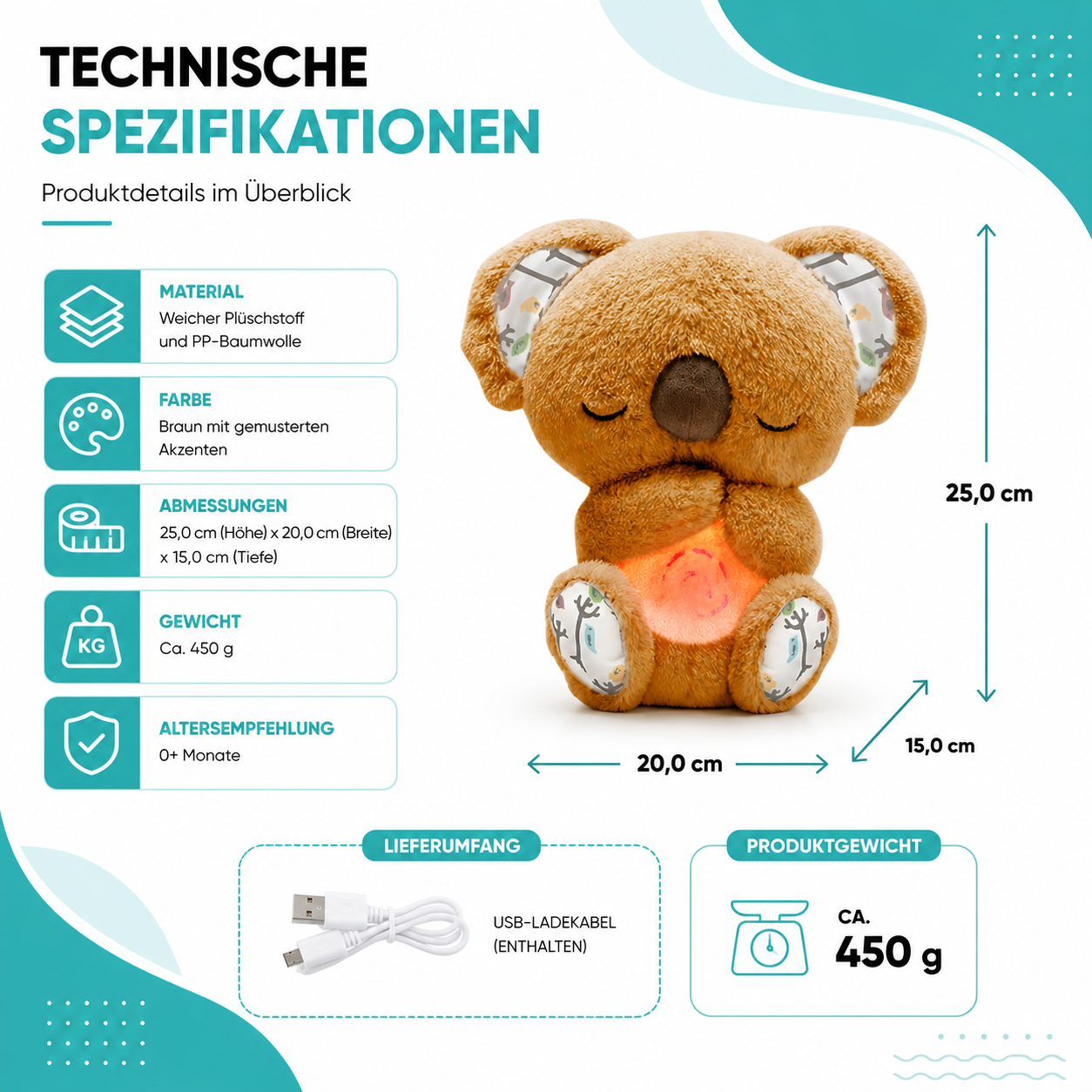 Koala-Schlafbegleiter – Beruhigende Musik & Atem-Nachtlicht