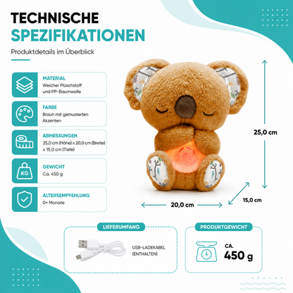 Koala-Schlafbegleiter – Beruhigende Musik & Atem-Nachtlicht