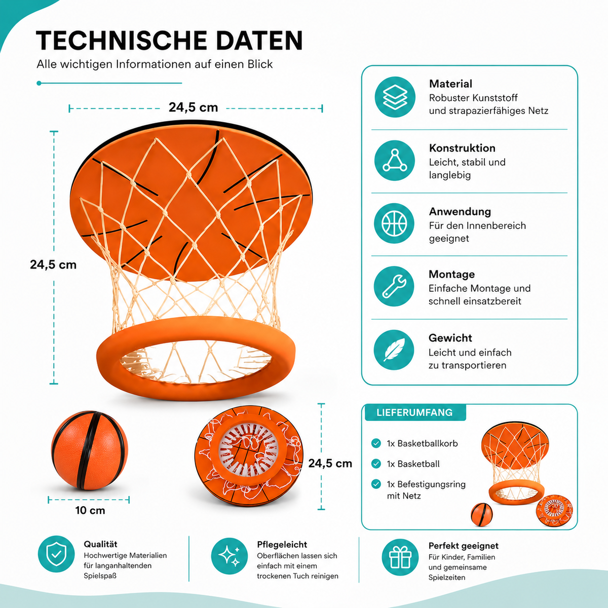 Innenbereich Basketball Band– Spiel, Bewegung & Spaß für Zuhause