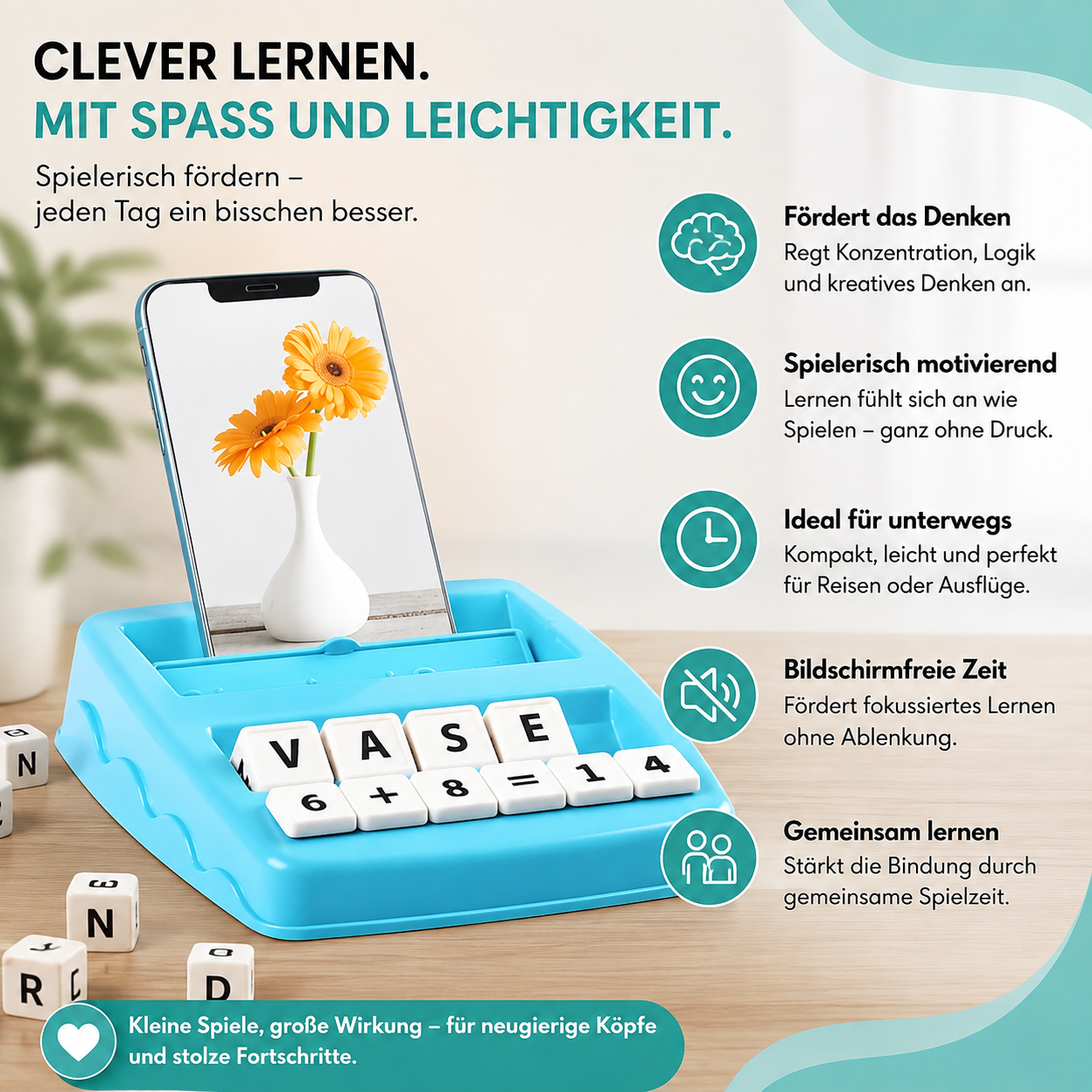 2-in-1 Vorschul-Lernspiel – Buchstaben, Wörter & Zahlen spielerisch lernen