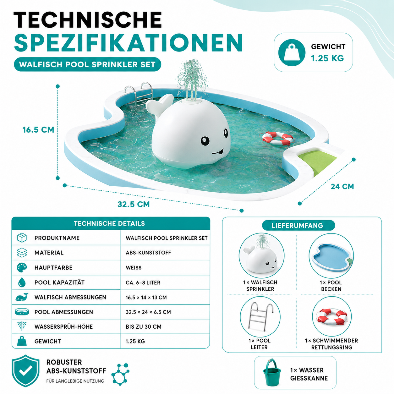Wal LED Badespielzeug – Spaß & Lichter beim Planschen