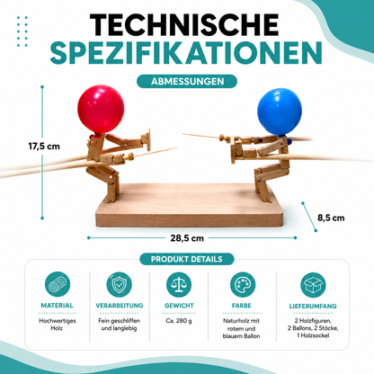 Holzfiguren Ballon Spiel für Kinder