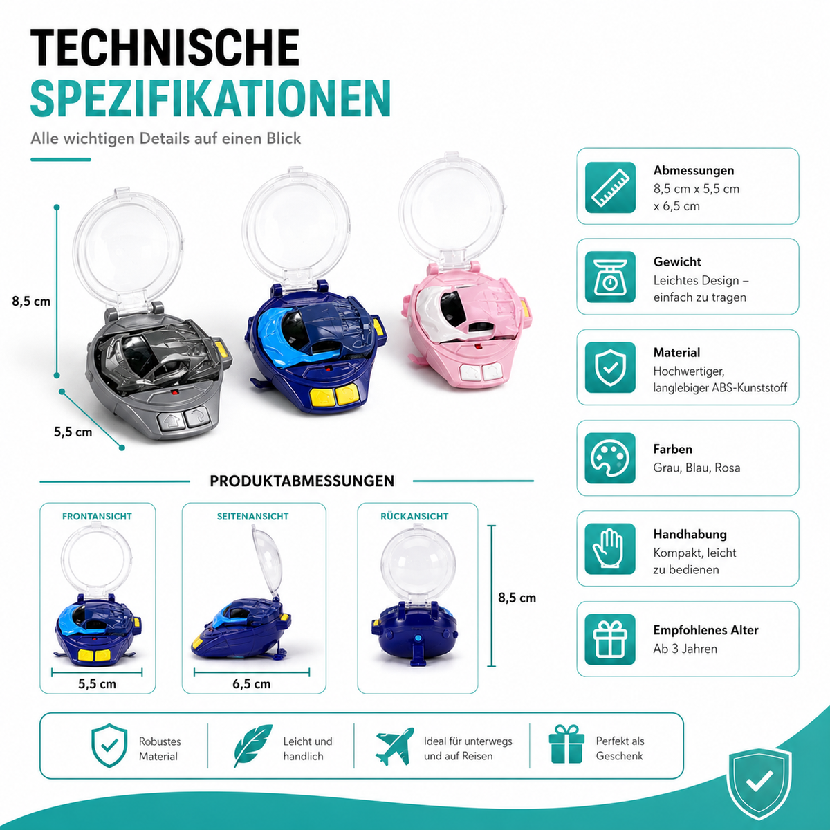 Mini-Auto am Handgelenk – Steuer-Spaß & Technik in Einem!
