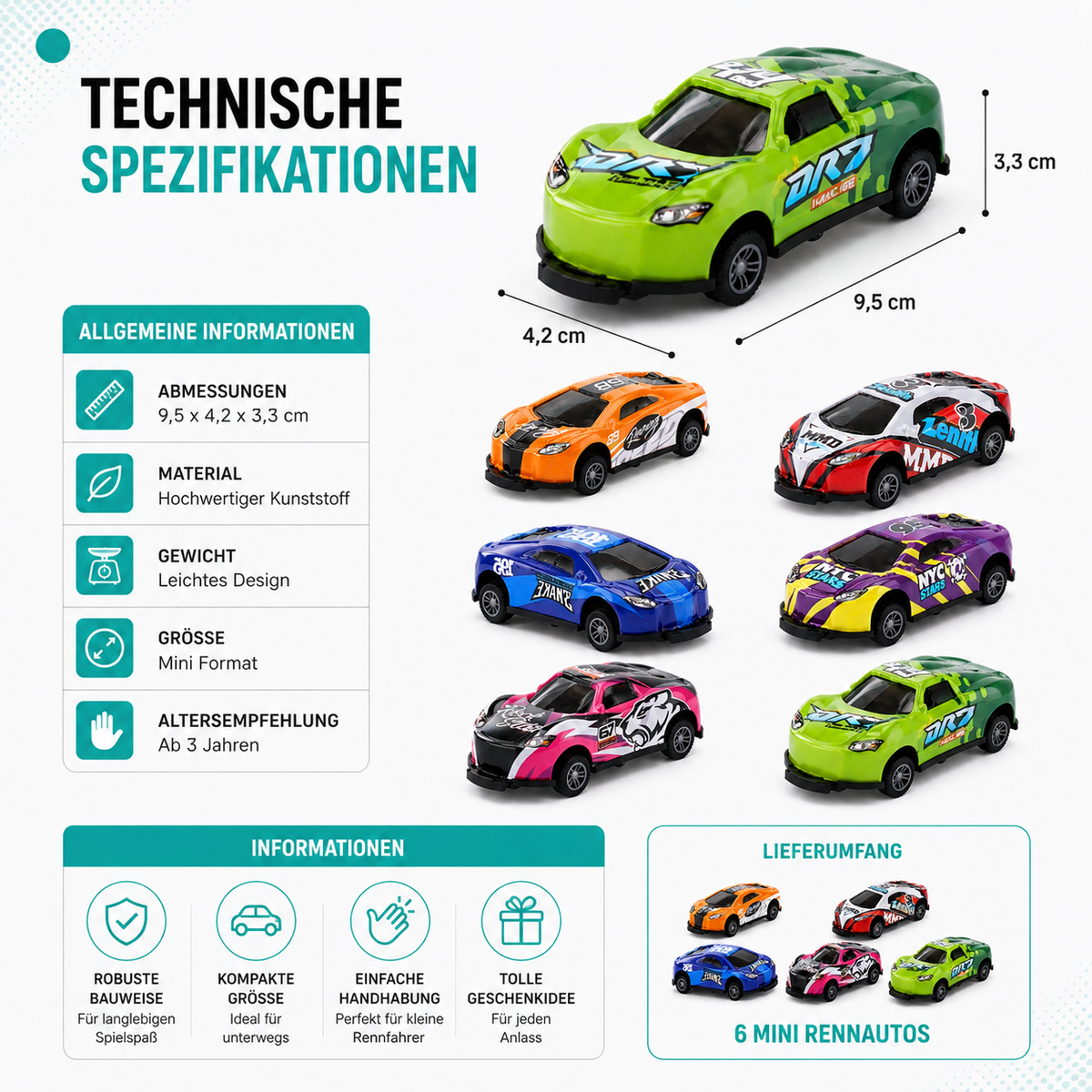 Mini Springen Autos– 360° Sprung-Aktion für Kinder!