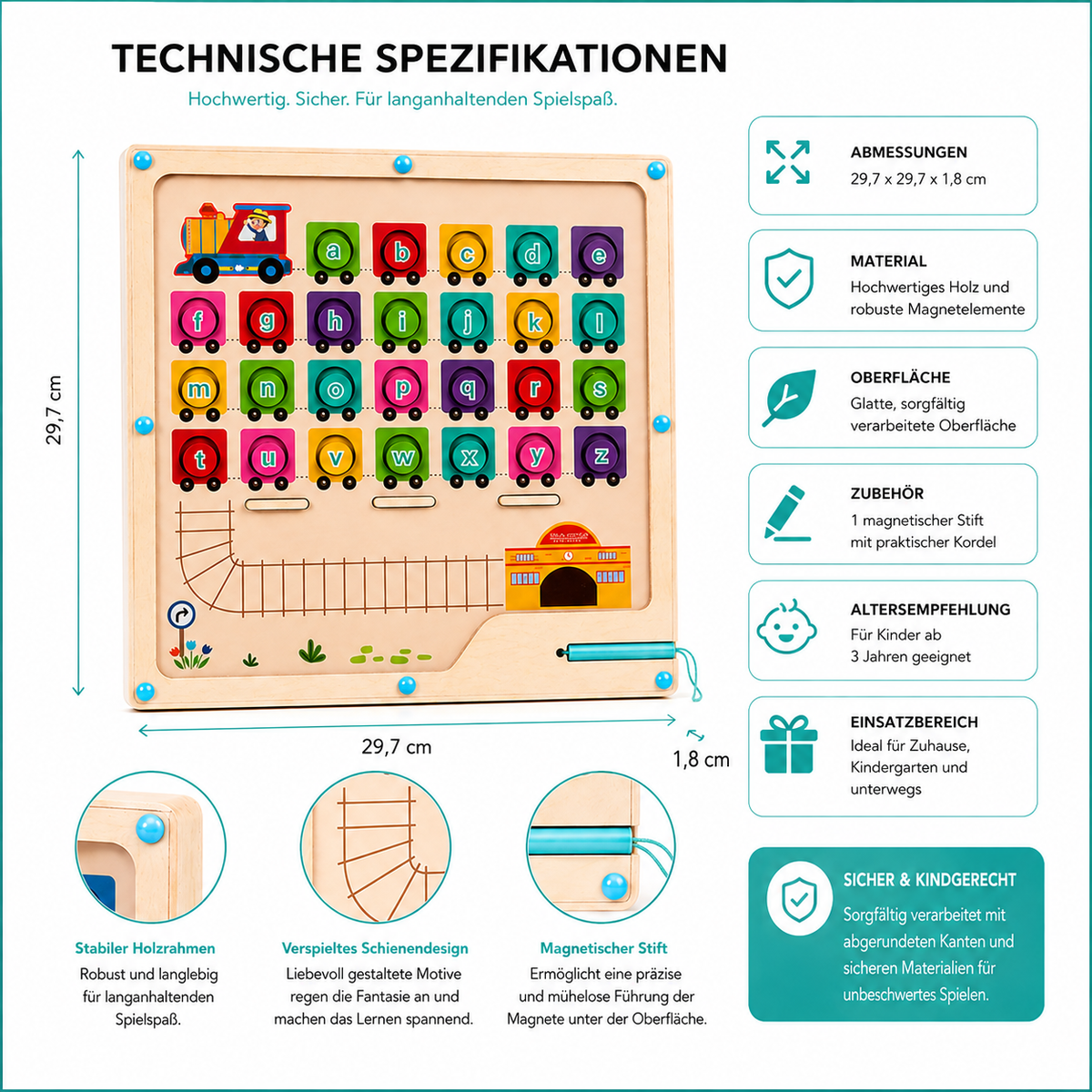 Montessori Magnet-Labyrinth – Spielerisch Buchstaben lernen!