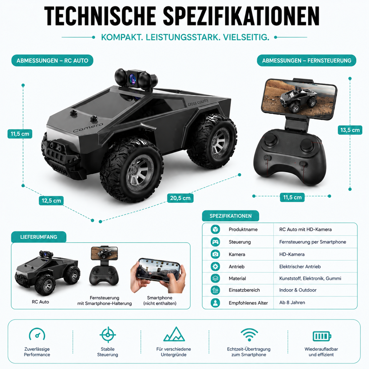 Schlau Drift RC Auto mit HD-Kamera – Rennen, Filmen & Staunen!