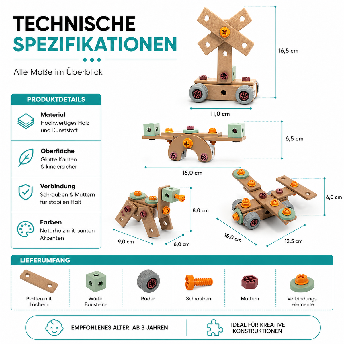 Montessori Werkzeugkasten für Kinder – Kreatives Bauspielzeug