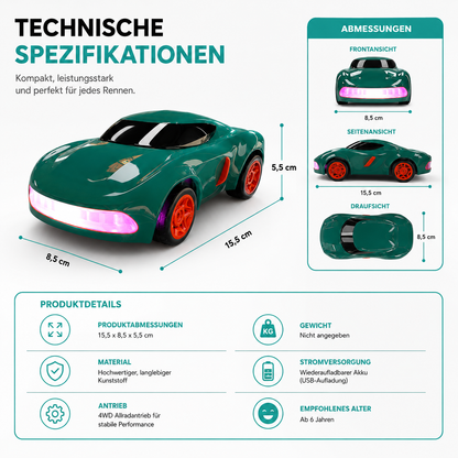 Mini Drift Rennfahrzeug – 4WD mit Licht & Aktion