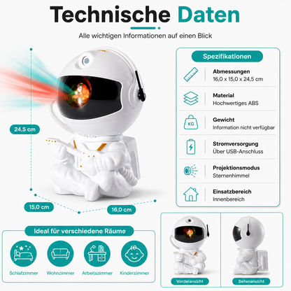 Astronaut Sternenprojektor – Magische Galaxie im Kinderzimmer