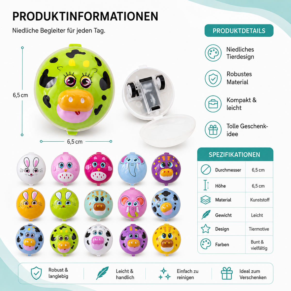 Mini Tier-Autos zum Zurückziehen – Spielspaß für Kinder & Parteien