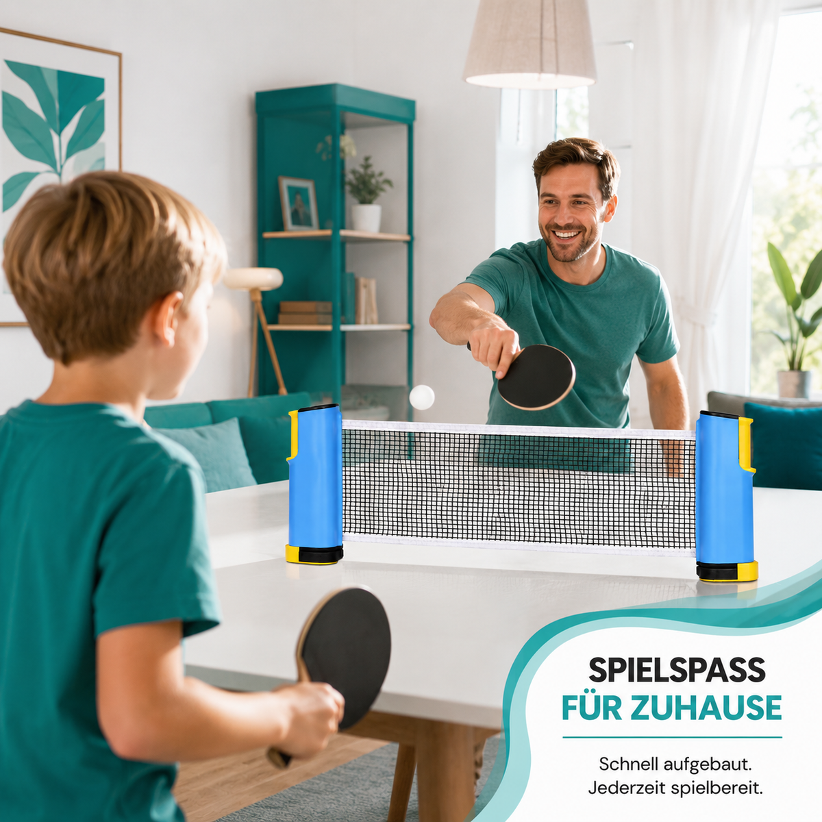 Einziehbares Tischtennisnetz - Passend für Jeden Tisch!